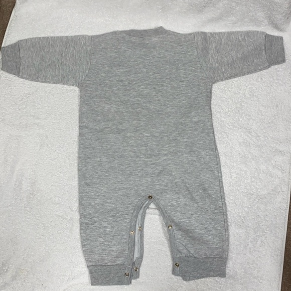 NWOT Rabbit skins grey sweatshirt romper made in USA 24m - Picture 5 of 8